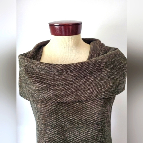 CUE  Australia brown cowl neck dress. Size 14 AUS (10 US) - Picture 4 of 8